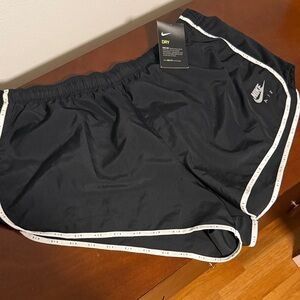 Nike Women's Black Athletic Shorts with White Trim